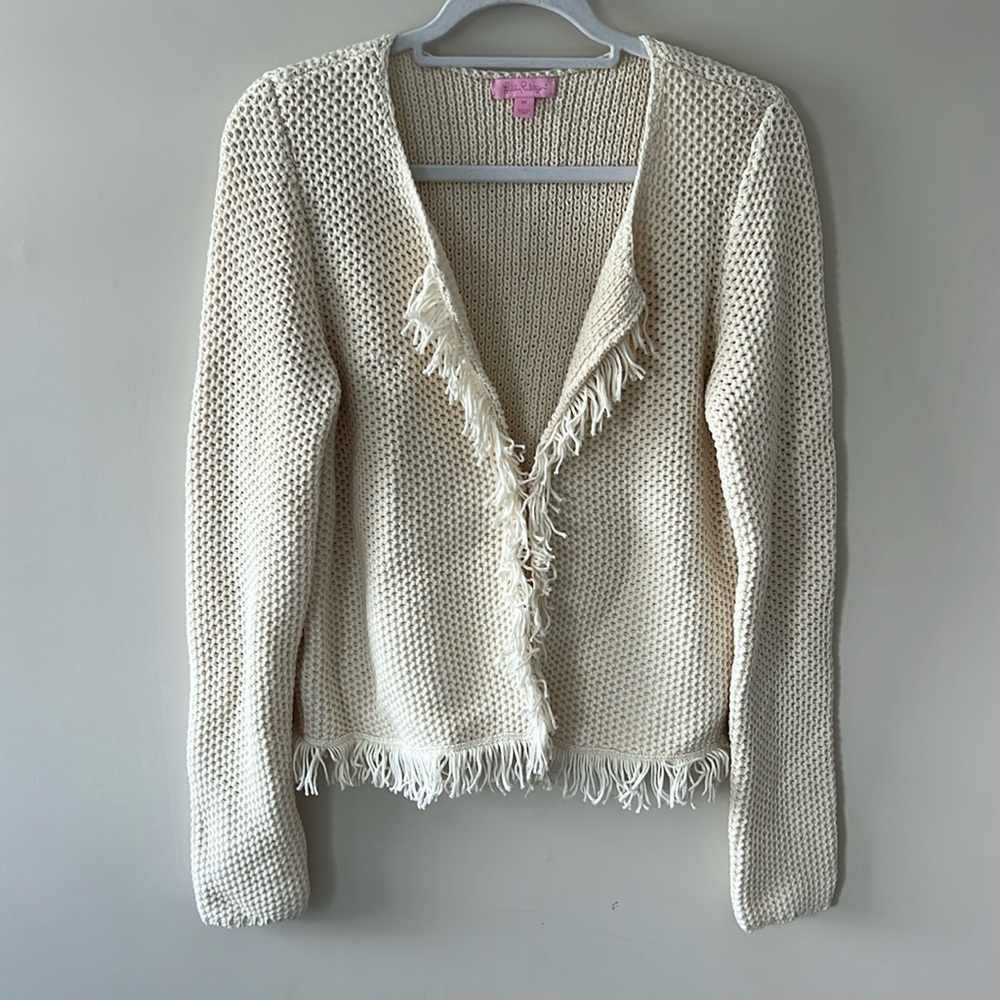Lilly Pulitzer Cardigan, Off White, Size M